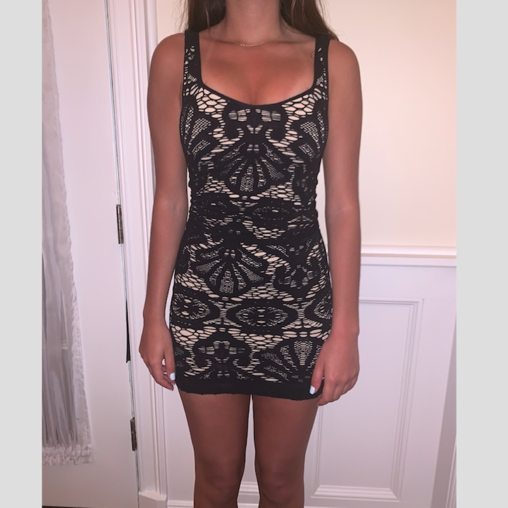 Lace Bodycon Free People Dress Black Size XS/S